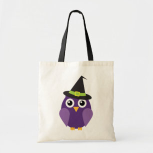 Uggla med Hat Halloween Bag Tygkasse