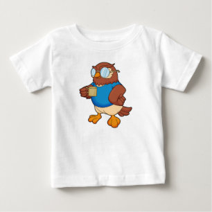Uggla med kaffe mugg t shirt