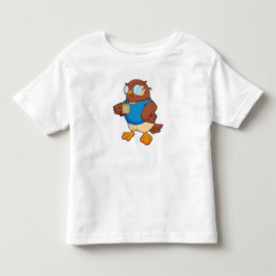 Uggla med kaffe mugg t shirt
