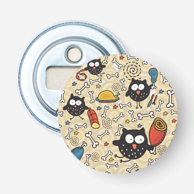 Uggla med köttmönster flasköppnare (Framsidan)