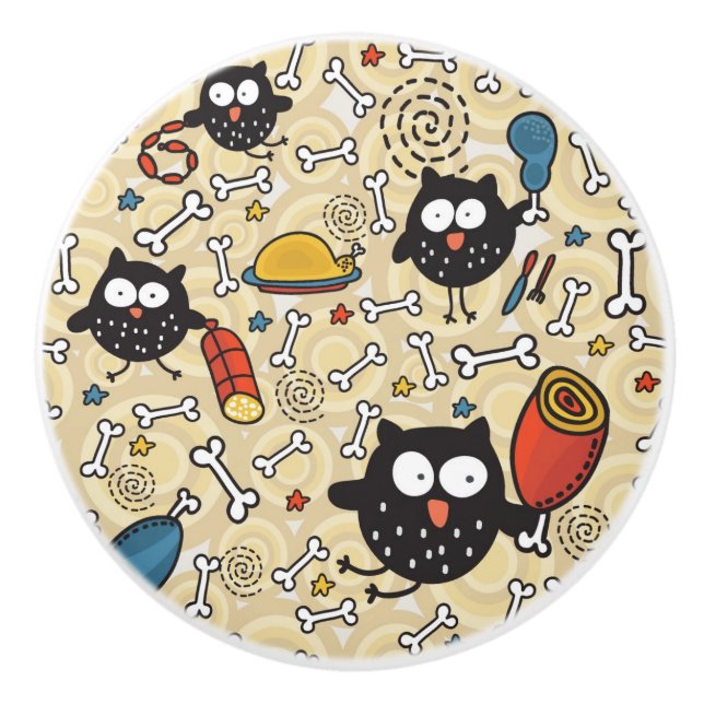 Uggla med köttmönster knopp (Framsidan)