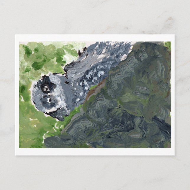 Uggla med marbleiserat vykort sten (Framsida)