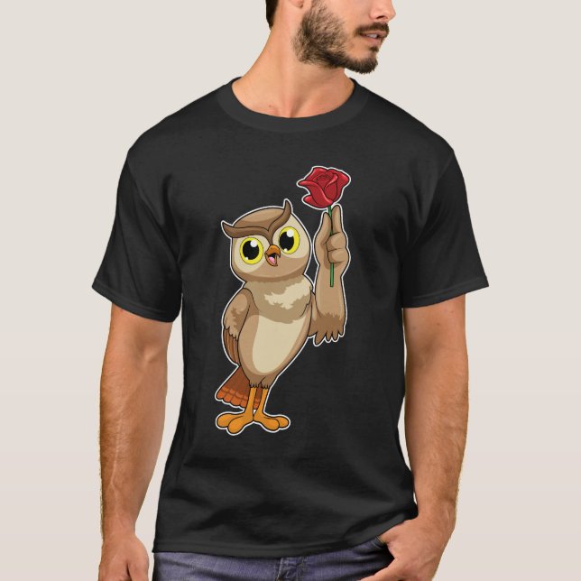 Uggla med Ro T Shirt (Framsida)