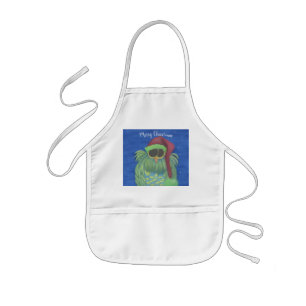 Uggla med Santa Hat Kids' Apron Barnförkläde