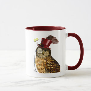 Uggla med Top hat 3 Mugg