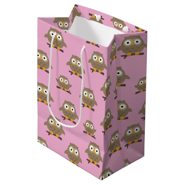 Uggla Medium Gift Bag (Framsidan Vinklad)