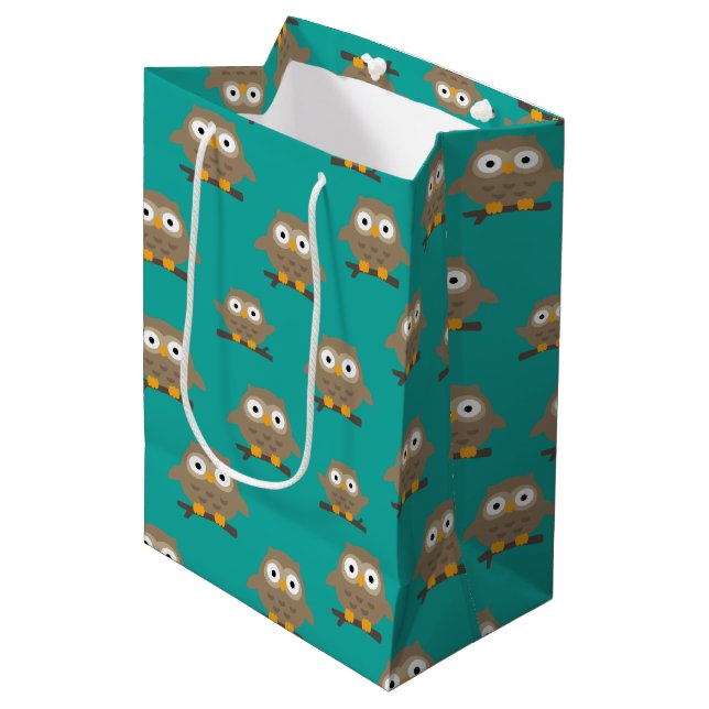 Uggla Medium Gift Bag (Framsidan Vinklad)