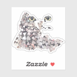 Uggla, mitt hjärta klistermärken