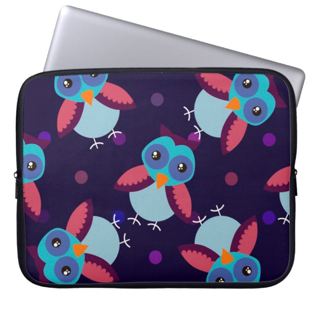 uggla mönster laptop fodral (Framsidan)