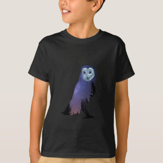 Uggla natt himlar t-shirt
