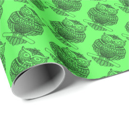 Uggla (nyare grönt) - Inkapsling Papper Presentpapper