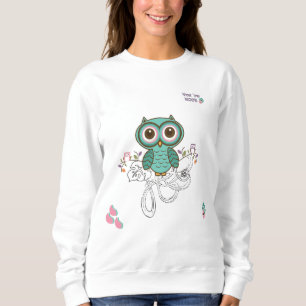 uggla och blommor t shirt