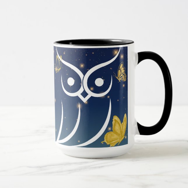 Uggla och Butterflies Mugg (Höger)