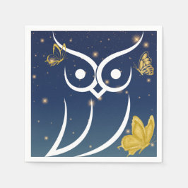 Uggla och Butterflies Pappersservett