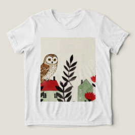 Uggla och en fågel t shirt