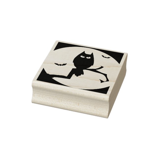 Uggla och fladdermus silhuette art frimärke stämpel (Stämpel)