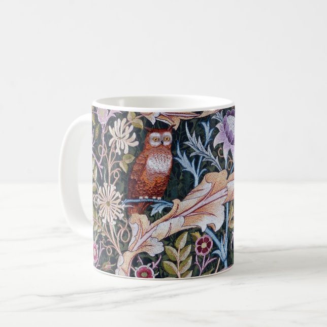 Uggla och Flowers, William Morris Kaffemugg (Framsida vänster)