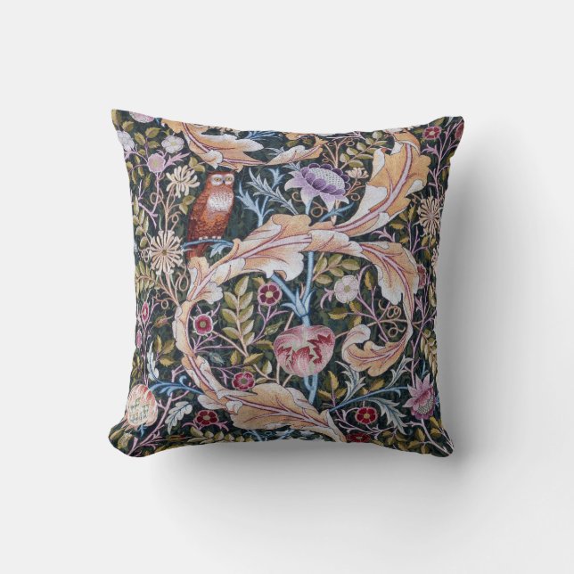 Uggla och Flowers, William Morris Kudde (Framsida)