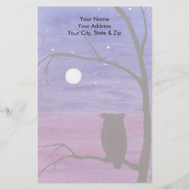 Uggla och Full Moon Brevpapper (Framsida)