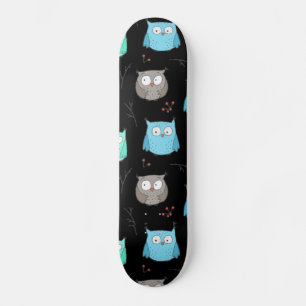 Uggla och Grenar Mönster Mini Skateboard Bräda 18,5 Cm