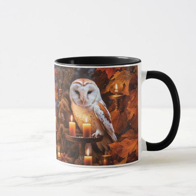 Uggla och ljus Mystisk Fantasy Magisk Mugg (Höger)
