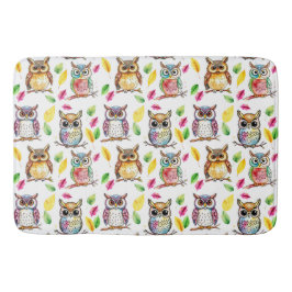 Uggla och Löv Watercolor Badrumsmatta