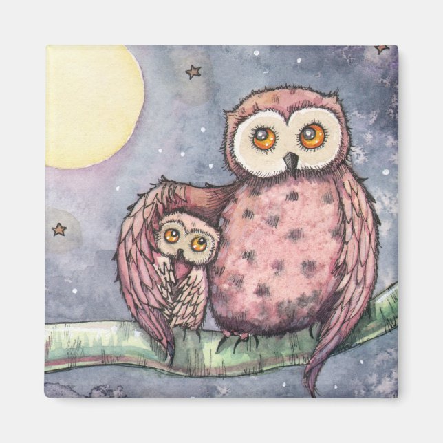 Uggla och Måne Magnet (Framsidan)