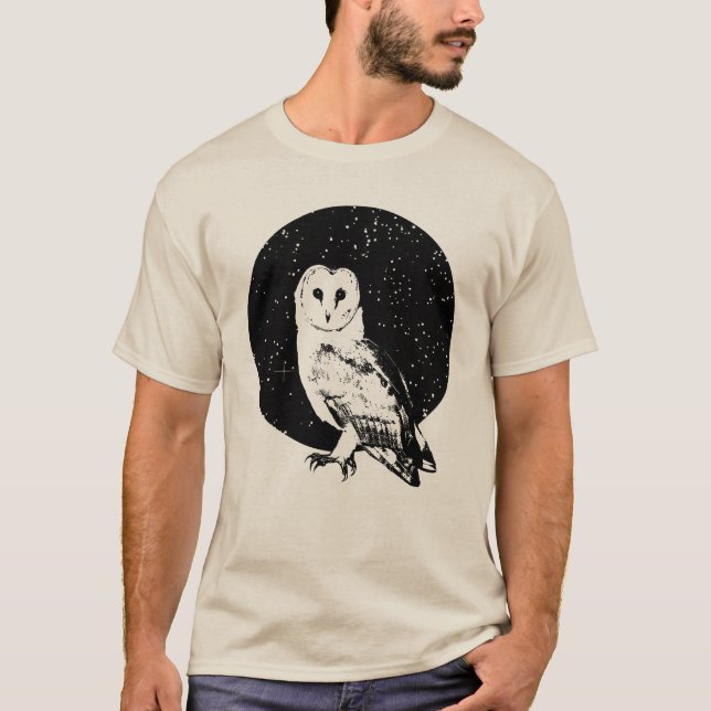 Uggla och natten t shirt (Framsida)