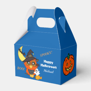 Uggla och Pumpkin Kids Personlig Halloween Presentaskar