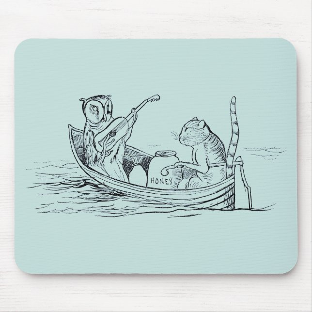 Uggla och Pussycat (av Edward Lear) Musmatta (Framsidan)