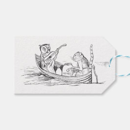 Uggla och Pussycat (av Edward Lear) Presentetikett