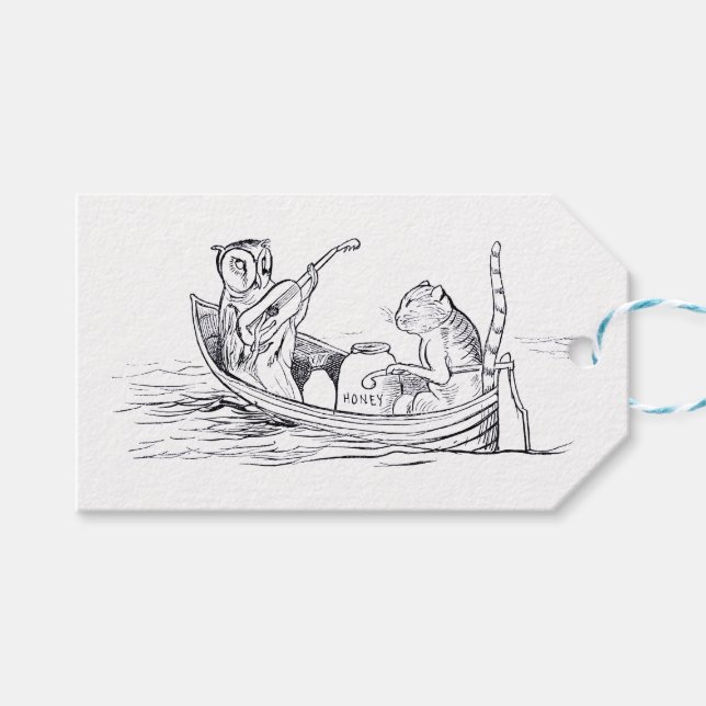 Uggla och Pussycat (av Edward Lear) Presentetikett (Framsidan (Horisontell))