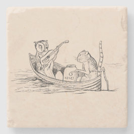 Uggla och Pussycat (av Edward Lear) Stenunderlägg