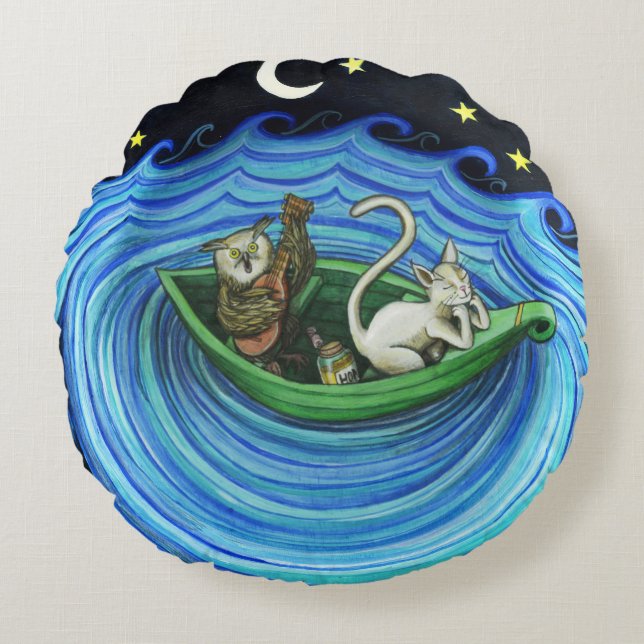 Uggla och Pussycat Dekorativ kudde (Framsidan)