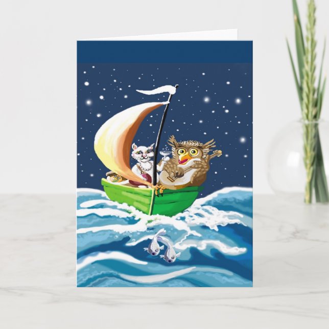 uggla och pusycat gick till havs kort (Framsida)