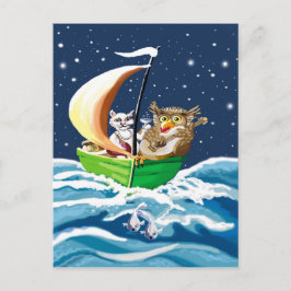 uggla och pusycat vykort