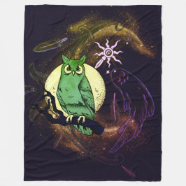 Uggla och spöke fleecefilt