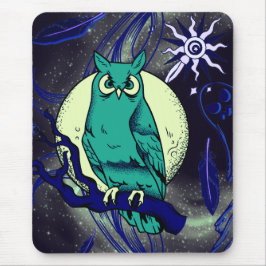 Uggla och spöke musmatta