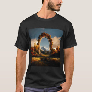 Uggla och Tulpan Surrealism Rosa, Lila och Grön T Shirt