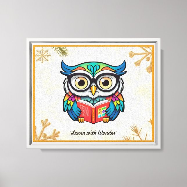 "Uggla of Wisdom" Canvastryck (Framsida)