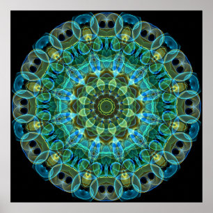 Uggla Öga kaleidoskop Poster