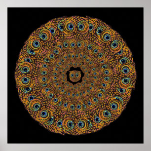 uggla ögon mandala poster