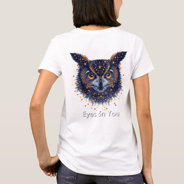 Uggla Ögon på Dubbla-sidig grafik T-Shirt (Baksida)