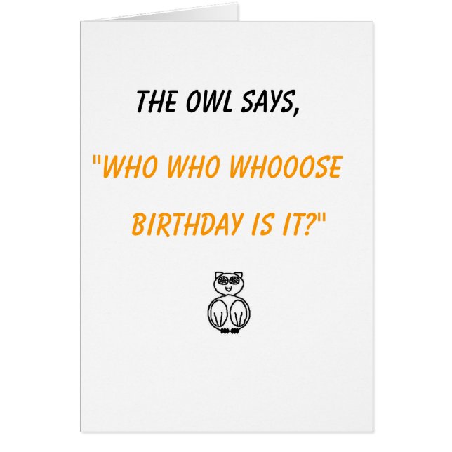 uggla- & ormnågot att säga hälsningskort (Framsidan)