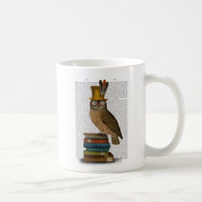 Uggla på Bokar Kaffemugg (Höger)