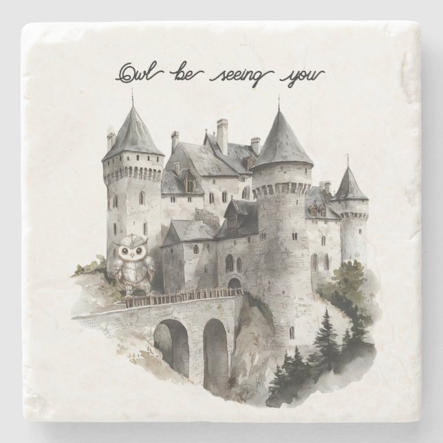 Uggla på Castle ser dig Stenunderlägg (Framsidan)