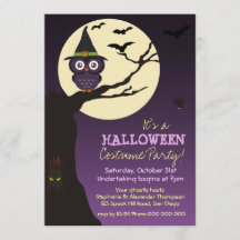 Uggla på den trädgrenHalloween födelsedagsfesten