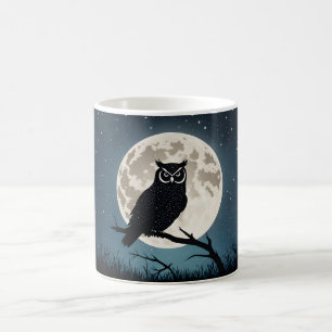 Uggla på en magisk natt kaffemugg