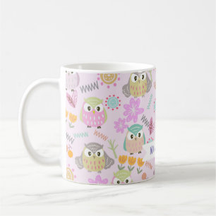 Uggla Pastel Rosa Kaffemugg