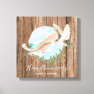 Uggla Personlig Canvastryck